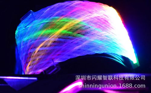 电脑主机箱线材光纤发光网 光纤编织网 发光线材 光纤材料线材网